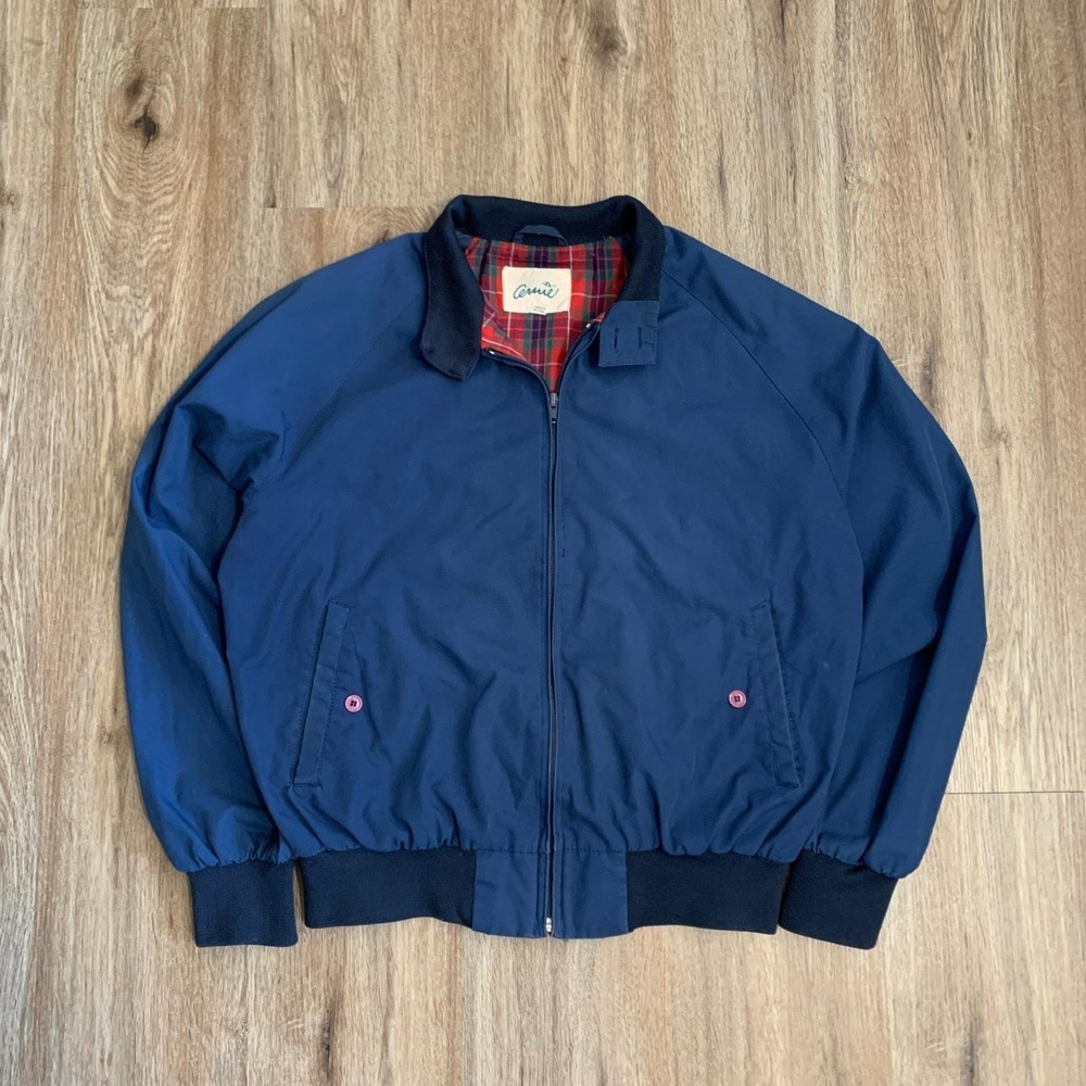 Vintage 80s Arnie harrington lightweight jacket w/ plaid lining -size large mens